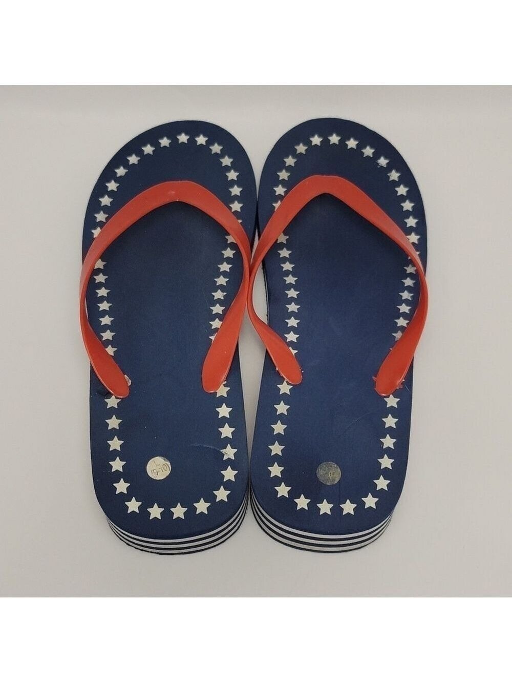 Star Spangled Womens Wedge Flip Flops Size L 9-10 - Picture 2 of 13